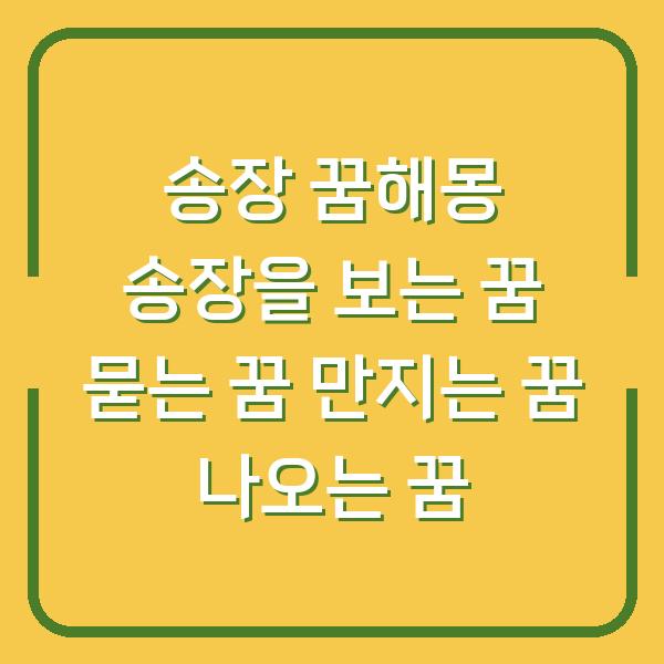 송장 꿈해몽 송장을 보는 꿈 묻는 꿈 만지는 꿈 나오는 꿈