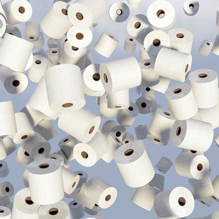 화장지 사용 주의