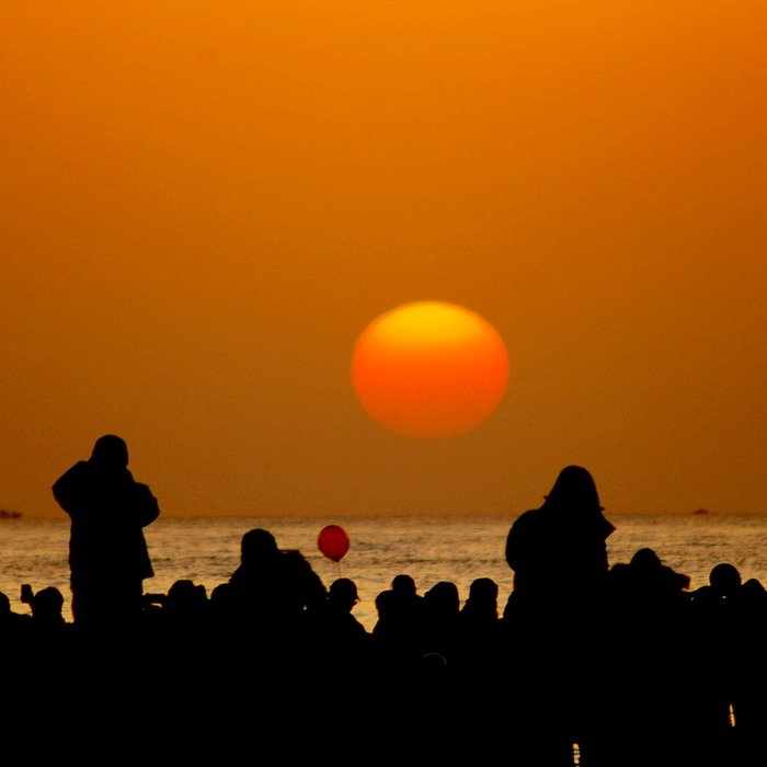 강릉 해변 전경