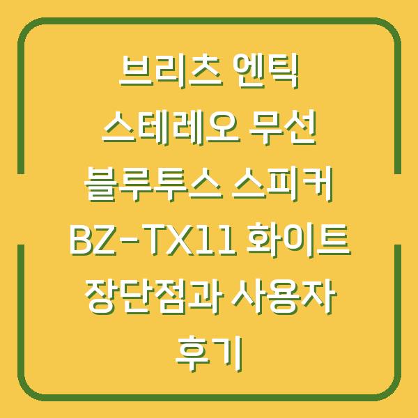 브리츠 엔틱 스테레오 무선 블루투스 스피커 BZ-TX11 화이트 장단점과 사용자 후기