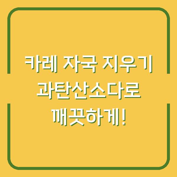 카레 자국 지우기 과탄산소다로 깨끗하게!