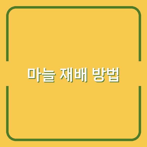 한지형 vs 난지형 마늘, 심는 시기와 재배 방법으로 최고의 수확을 누리는 법