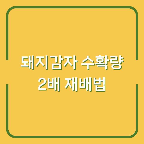 돼지감자, 지금 심으면 수확량 2배…재배 방법과 놀라운 효능