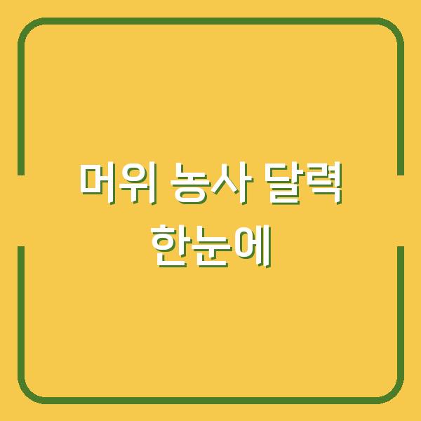 머위 심는 시기와 수확 시기, 그리고 머위대 옮겨 심기까지 농사 달력 한눈에