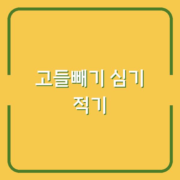 고들빼기 심기, 이 시기 놓치면 내년 수확이 달라집니다