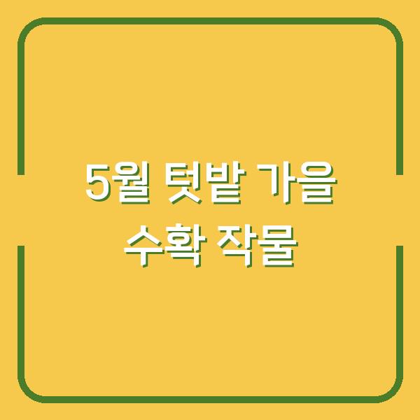 5월 텃밭에 심으면 가을까지 수확하는 작물 11가지 고르는 법